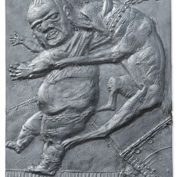 Back Door Man, 2015, Aluguß, H. 46 cm