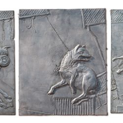 Dressur, 2014, Aluguß, B. 110 cm